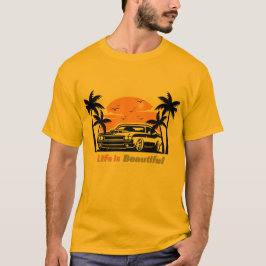 Camiseta Carro Vintage Pôr do Sol