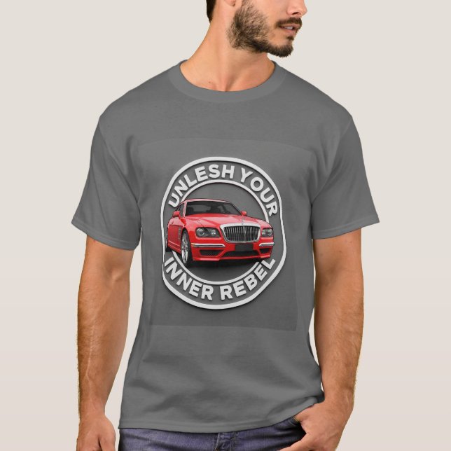 Camiseta Carro Vintage Vermelho (Frente)