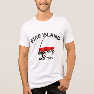 Camiseta Carroça vermelha da Fire Island férias de verão em