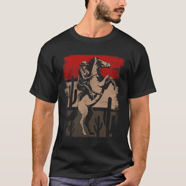 Camiseta Carroçaria Selvagem de Cowboy West Country Horseci (Frente)