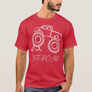 Camiseta Carros-Caminhão Kawaii 4x4 Esmagando Caminhões Mon