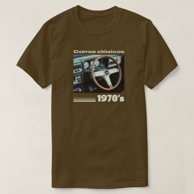 Camiseta Carros Clasicos anos 70 (Frente do Design)