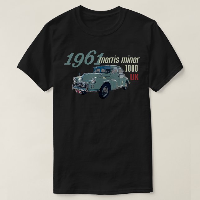 CAMISETA CARROS CLÁSSICO 1961 CARROS MENORES DO REINO UNIDO (Frente do Design)