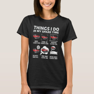 Camiseta Carros Clássicos Engraçados Aproximam 6 Coisas Que