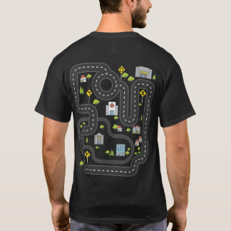 Camiseta Carros De Brincadeira Na Corrida De Carro Do Mapa 
