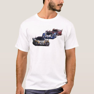 Camiseta Carros de Le Mans que lutam o para fora, o grupo
