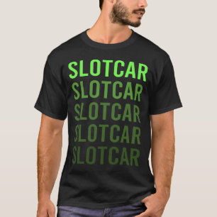 Camiseta Carros De Slot De Gradação Verde Carros De Slotcar
