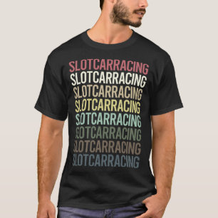 Camiseta Carros de Slot Textos Coloridos Carro de Slot Carr