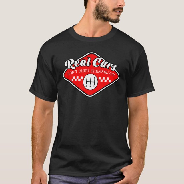 Camiseta Carros de verdade não mudam para si mesmos a trans (Frente)