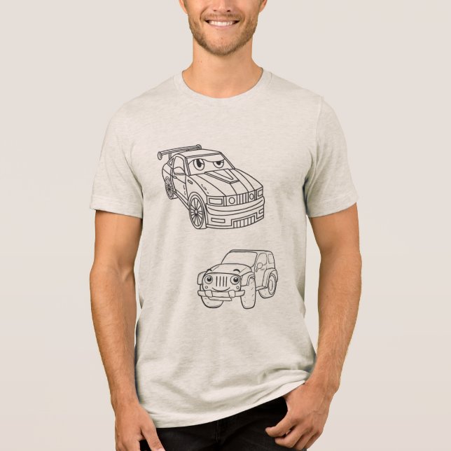 Camiseta carros edição anime (Frente)