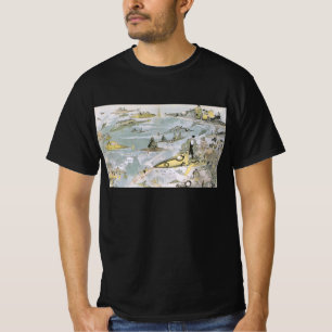Camiseta Carros Futuristas de Ficção Científica Vintage, Tá