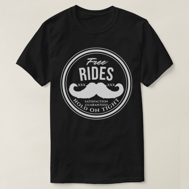 Camiseta Carros gratuitos de bigode (aguentem-se) Engraçado (Frente do Design)