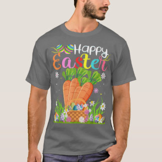 Camiseta Carrot Bunny Egg Caçando Felz pascoa Engraçado