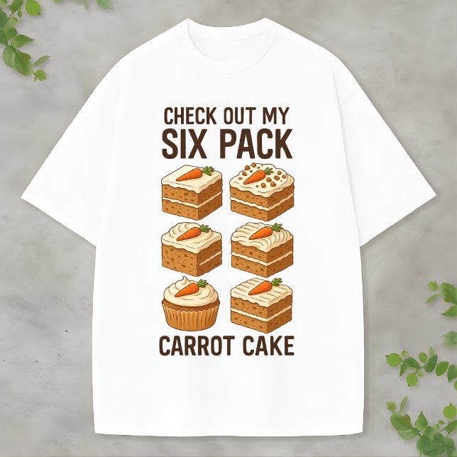 Camiseta Carrot Cake Lover Tee Sweet Six Pack Parody Design (Criador carregado)