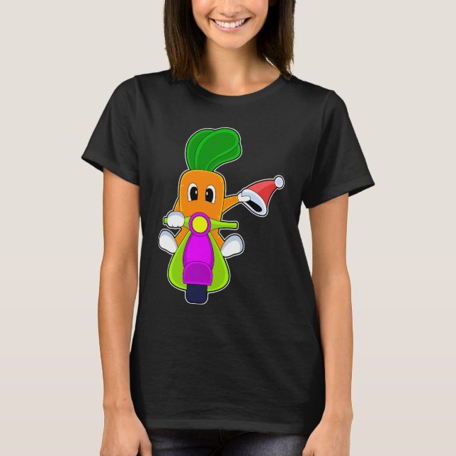Camiseta Carrot Christmas Motorcycle (Frente)