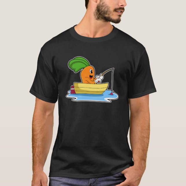 Camiseta Carrot Fisher Fishing rod Fishing (Frente)