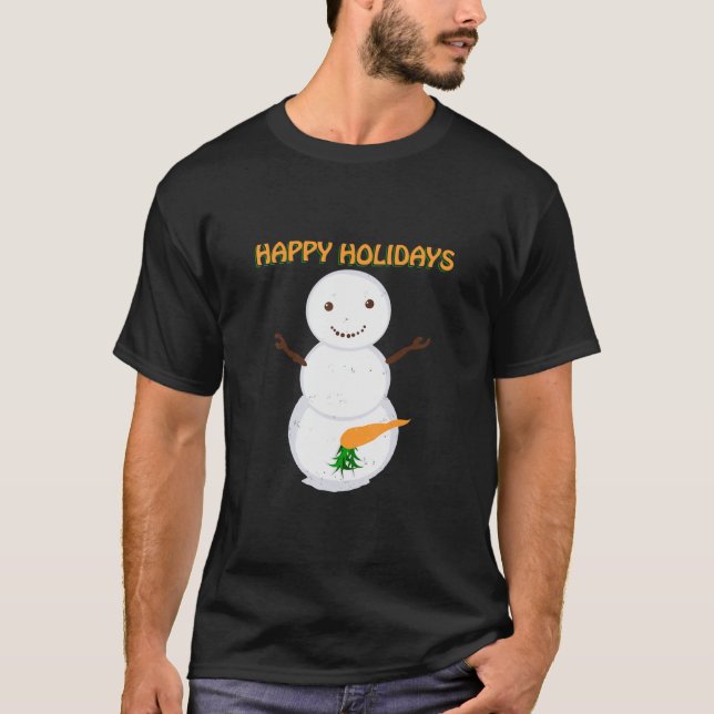 Camiseta Carrot Sujo Neve Engraçado Feliz Natal Feio (Frente)