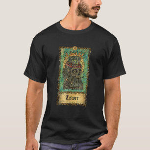 Camiseta Carta de Tarô da Torre Vintage Ocultismo Estética
