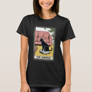 Camiseta Carta de Tarot A Imperatriz Gato No Aspirador Robó