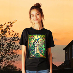 Camiseta Carta de Tarot Art Nouveau, Os Amantes
