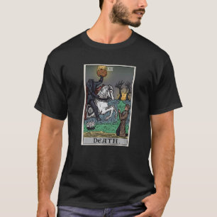 Camiseta Carta de Tarot da Morte Cavaleiro Sem Cabeça Gótic