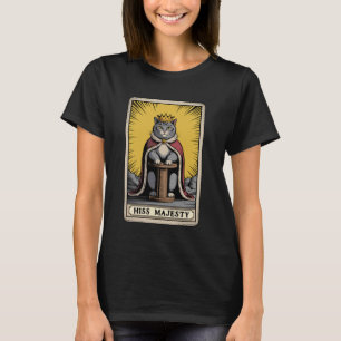 Camiseta Carta de Tarot de Gato Sibila Sua Majestade Poste