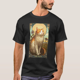 Camiseta Carta de Tarot do Gato, Carta de Tarot do Sol, Art