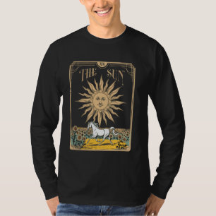 Camiseta Carta de Tarot O Sol Leitor Psíquico Oculto Metafi