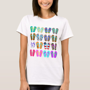 Camiseta Carta do flip-flop