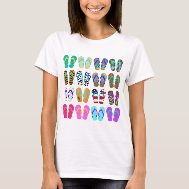 Camiseta Carta do flip-flop (Frente)
