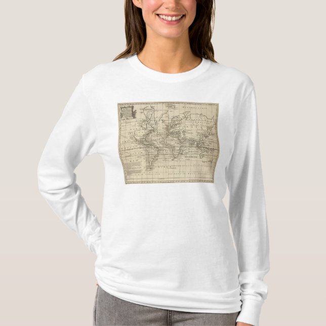 Camiseta Carta do mundo (Frente)