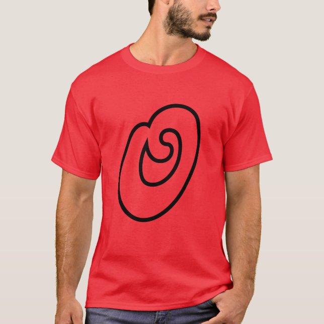 Camiseta Carta O: Design de identidade personalizada (Frente)