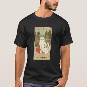 Camiseta Cartão Arot Ele Imperatriz E Gato Gráficos Cósmico