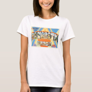 Camiseta Cartão das viagens vintage de Delaware DE da prai