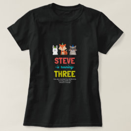 Camiseta Cartão de Aniversário de Animais Fofos