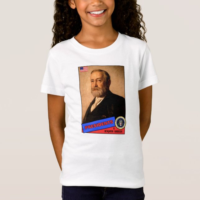 Camiseta Cartão de beisebol de Benjamin Harrison (Frente)