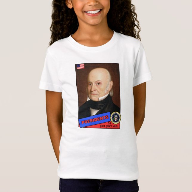 Camiseta Cartão de beisebol de John Quincy Adams (Frente)