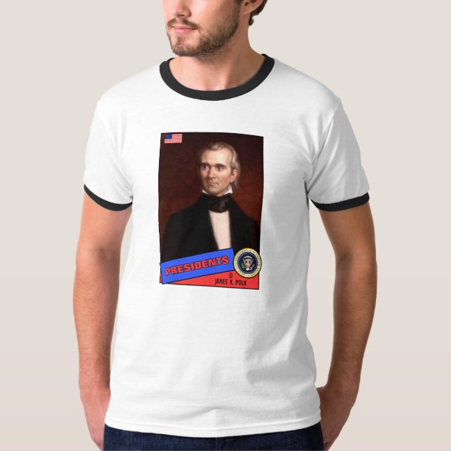 Camiseta Cartão de Beisebol James K. Polk (Frente)
