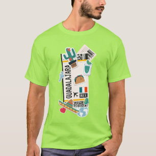 CAMISETA CARTÃO DE CARTÃO GUADALAJARA MÉXICO