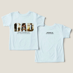 Camiseta Cartão de Colagem de Fotos Personalizado do Dia do