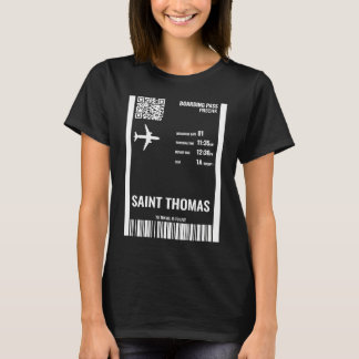 Camiseta Cartão de Embarque Saint Thomas Ilhas Virgens Amer