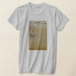 Camiseta Cartão de Empréstimo de Livro da Biblioteca