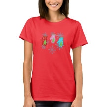 Cartão de Feriado Simples branco_mitenes Natal