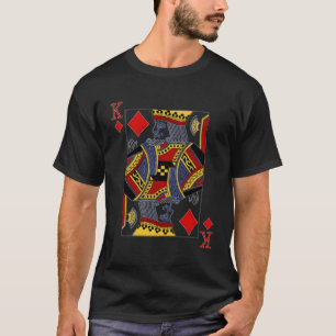 Camiseta Cartão De Jogada Do Rei De Ouros Blackjack