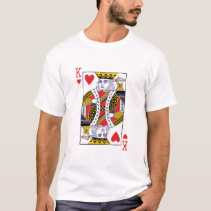 Camiseta Cartão de Jogada King of Hearts Poker Casino
