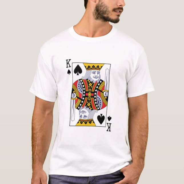 Camiseta Cartão de Jogada King of Spades Poker Casino (Frente)