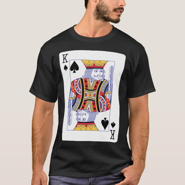Camiseta Cartão de Jogada Rei dos Espadas (Frente)