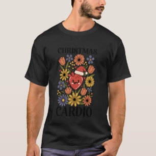 Camiseta Cartão de Natal de Cardiologista Cardiologia Coraç