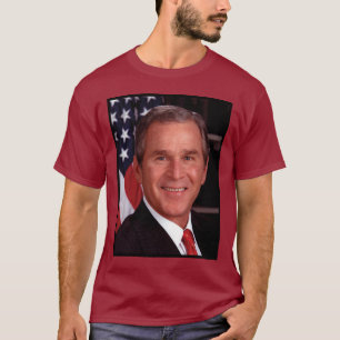 Camiseta Cartão de Natal do Presidente Americano George Bus