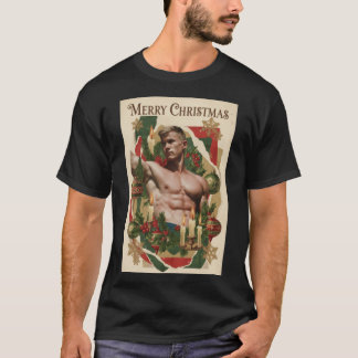 Camiseta Cartão de Natal Retro Gay Pride presente